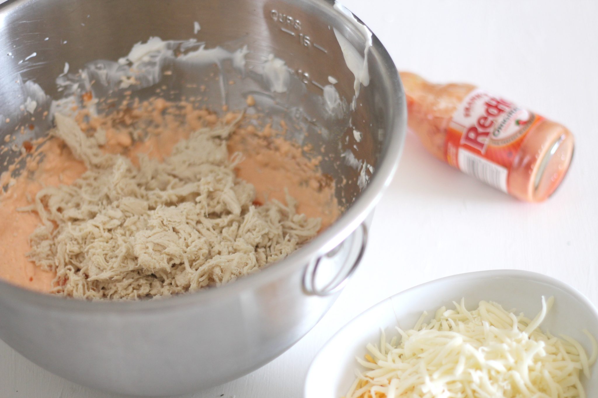 Quick and Easy Carb Buffalo Chicken Dip. Perfect recipe for game day or any day type of snack.