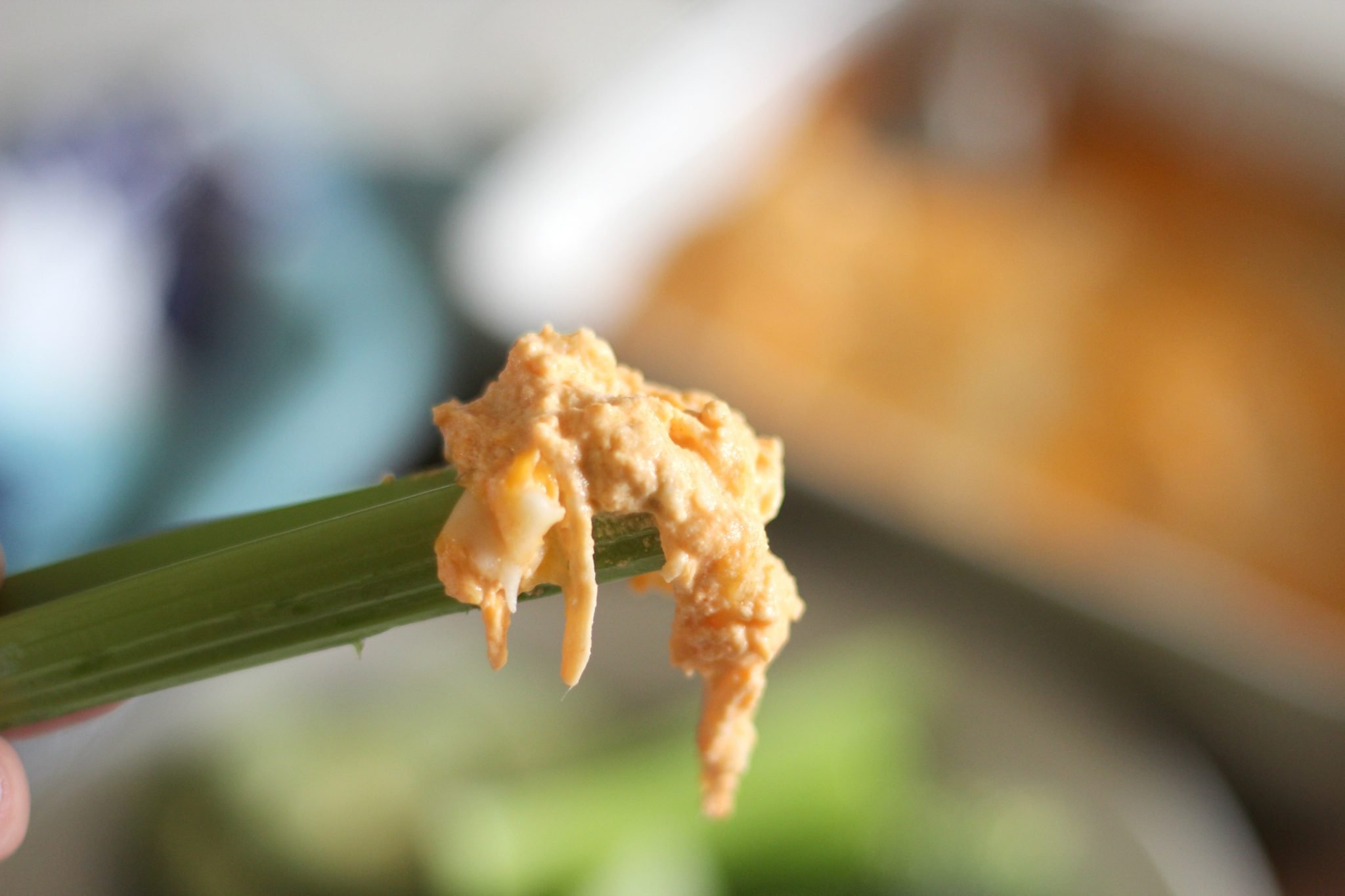 Quick and Easy Carb Buffalo Chicken Dip. Perfect recipe for game day or any day type of snack.