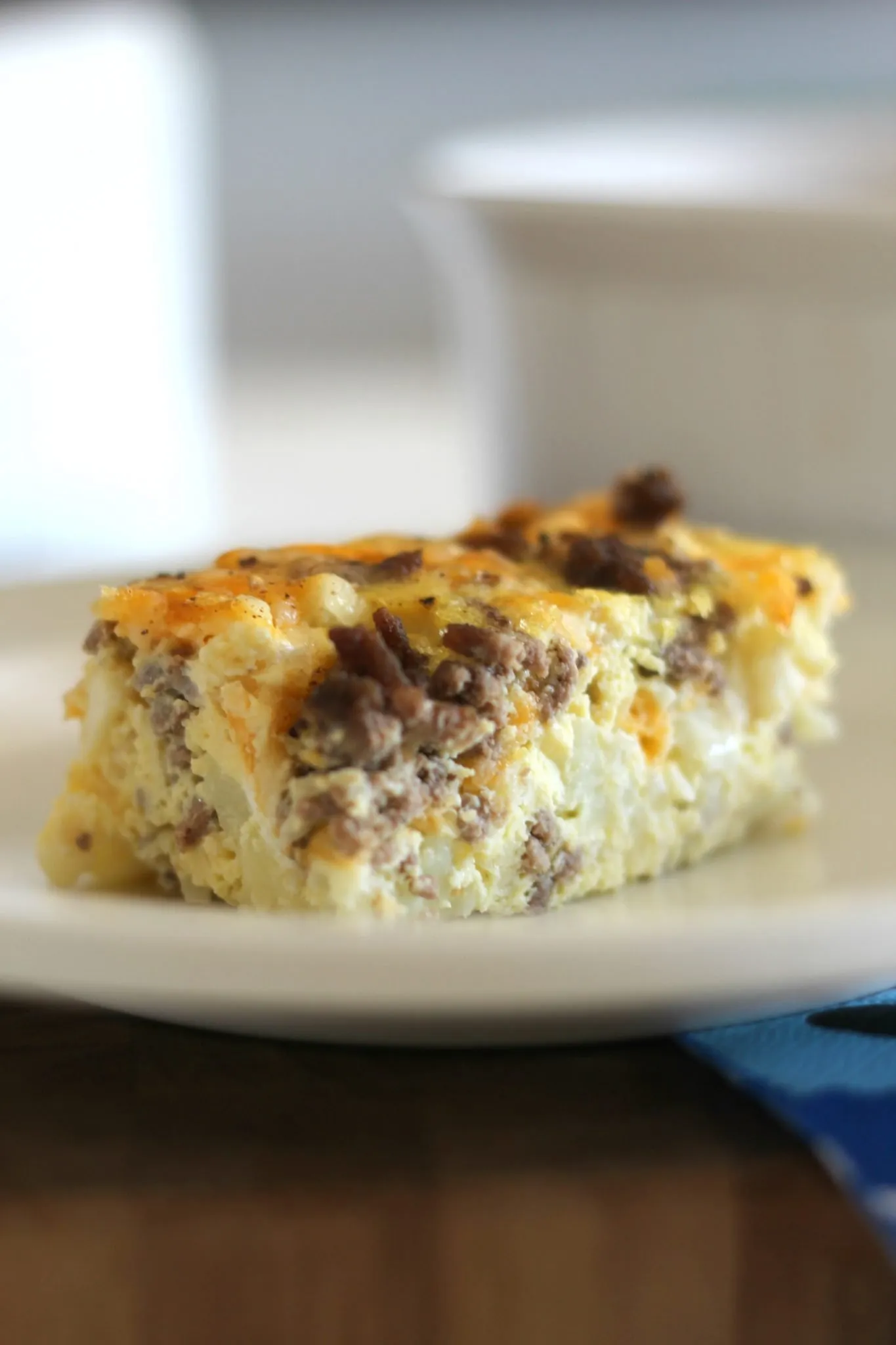 Cheeseburger egg bake. Simple, low carb recipe that is perfect for weeknights.