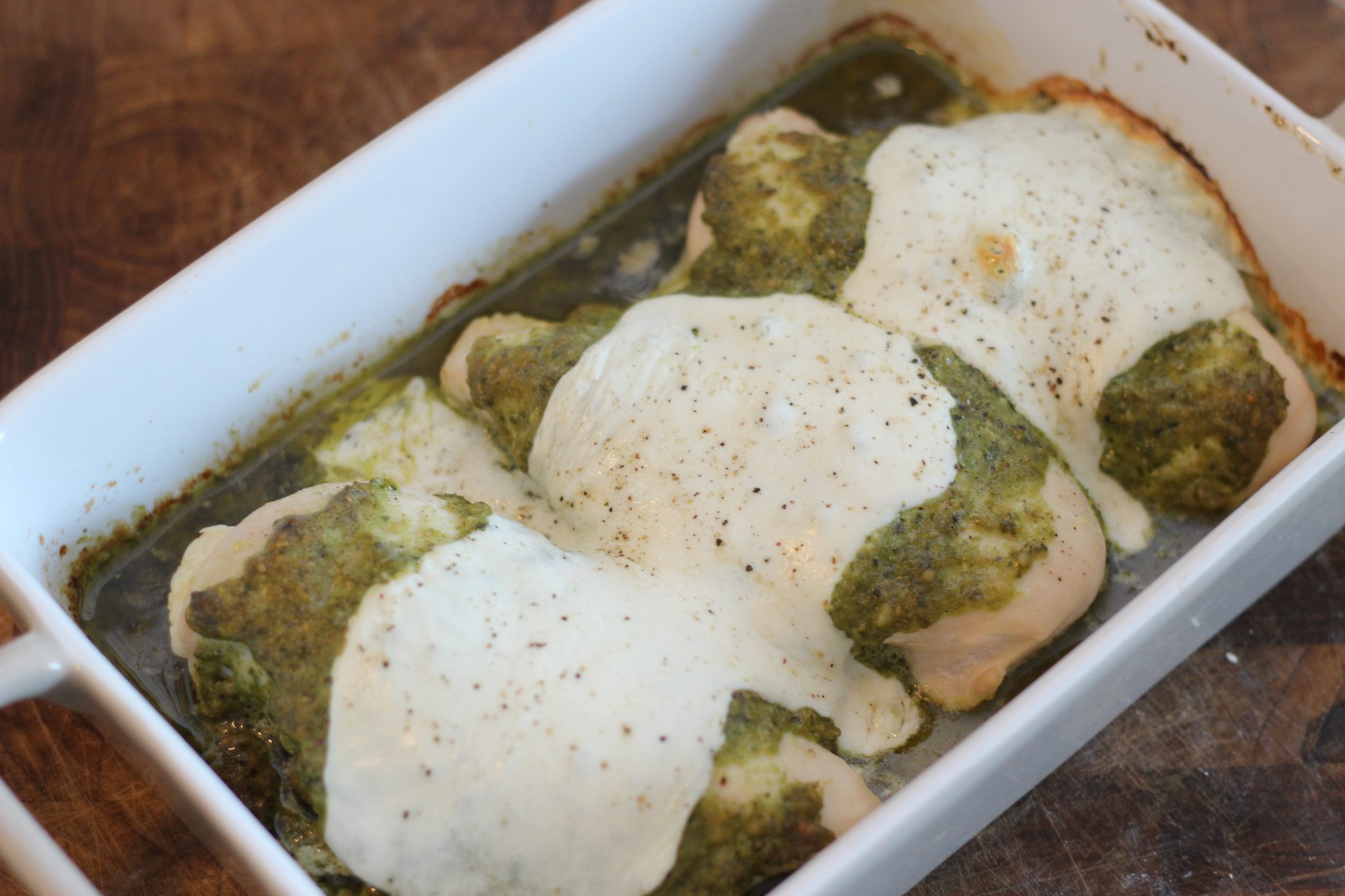 This baked pesto chicken makes for a simple yet tasty weeknight dinner.