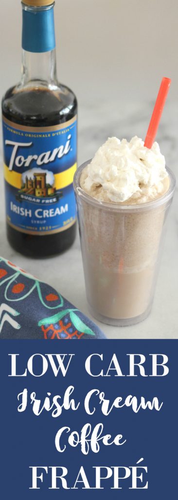This low carb Irish Cream Coffee Frapp&eacute; is a flavorful substitute for the sugar laden ones at the coffee shop! 