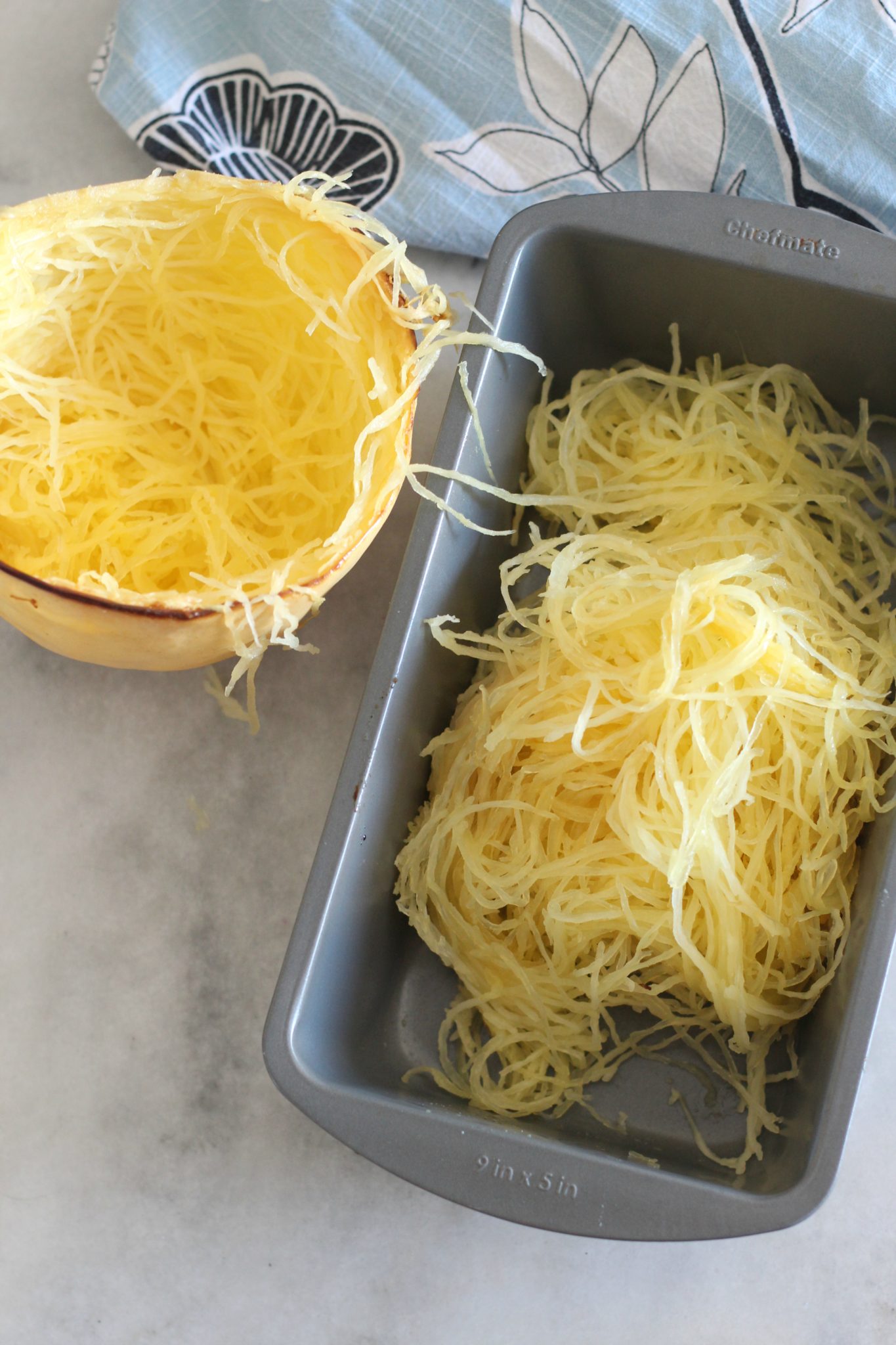 This super simple cacio e pepe spaghetti squash is delicious low carb side dish make with only cheese and pepper!