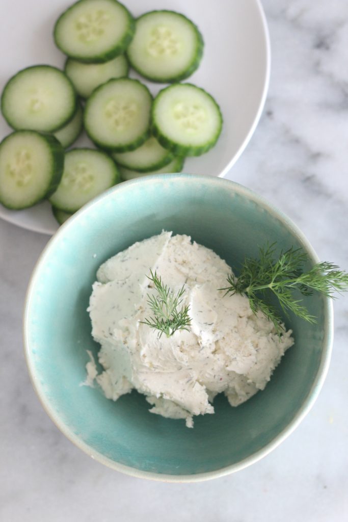 Put this garlic herb cream cheese spread on everything! Eggs, cucumbers, sandwiches...you name it! It's great for adding flavor to your low carb and keto foods!