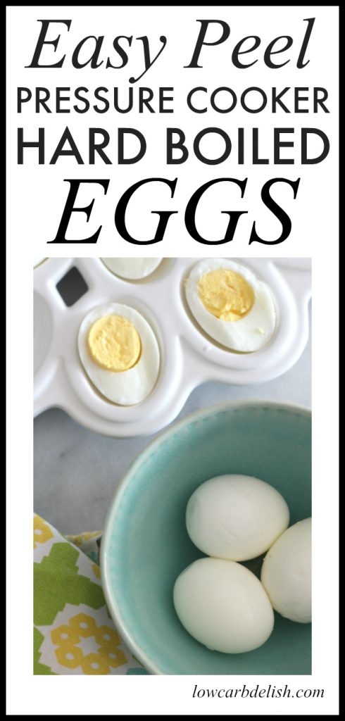 These pressure cooker hard boiled eggs are a game changer. They are easy to peel and are perfectly cooked everytime!