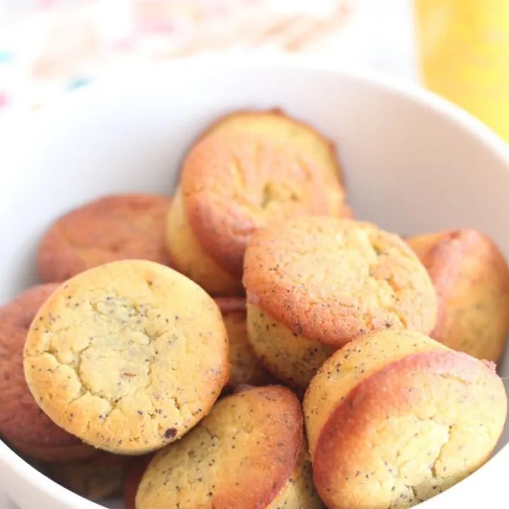 keto poppy seed muffins in a bowl