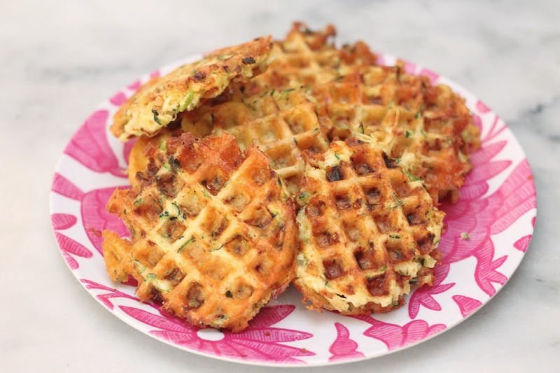 This recipe for chicken, zucchini and cheese waffles is great for meal prepping and a tasty, keto alternative to traditional waffles.