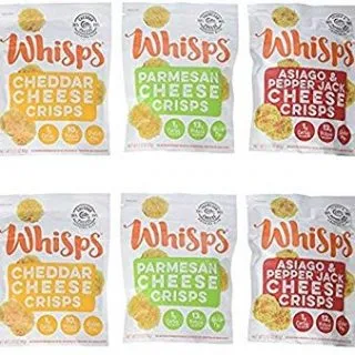 Image for Cello Whisps Cheese Crisps: Cheddar, Parmesan, Asiago and Pepper Jack
