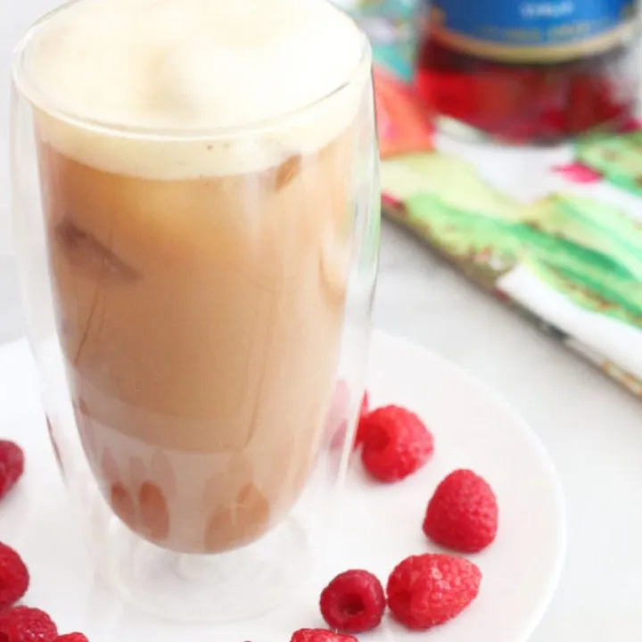 White Chocolate Raspberry Iced Keto Egg Coffee