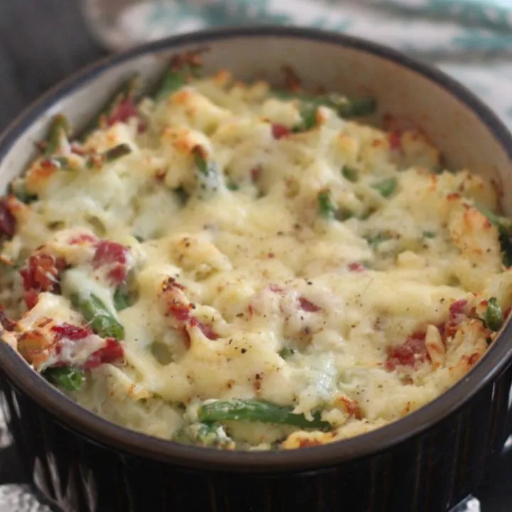Mashed Cauliflower and Ham Casserole